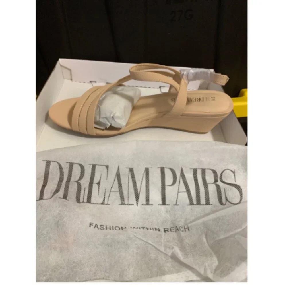 DREAM PAIRS Wrapped Dressy Wedge Sandals, Ankle Strap Open Toe Women's Shoes